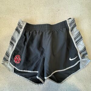 University of Oklahoma Nike Women's Black and Gray Athletic Shorts